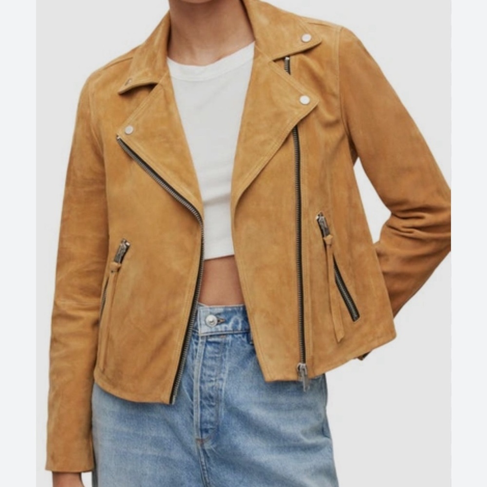 All Saints - Suede Dalby Biker Jacket - US size 0 - Brand New with tags!